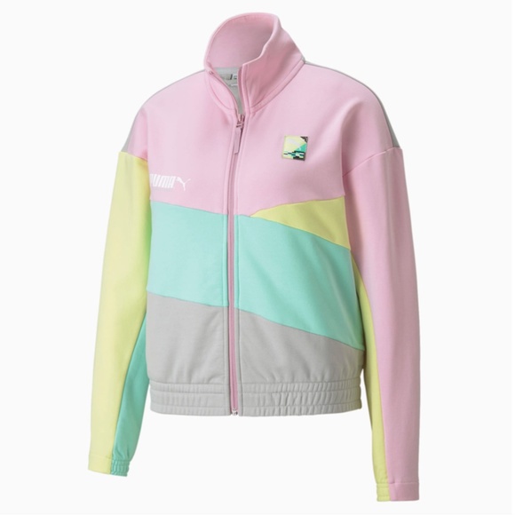 Puma International Vintage Pastel Track Jacket XS🌴💕80s 90s vintage vaporwave - Picture 3 of 17